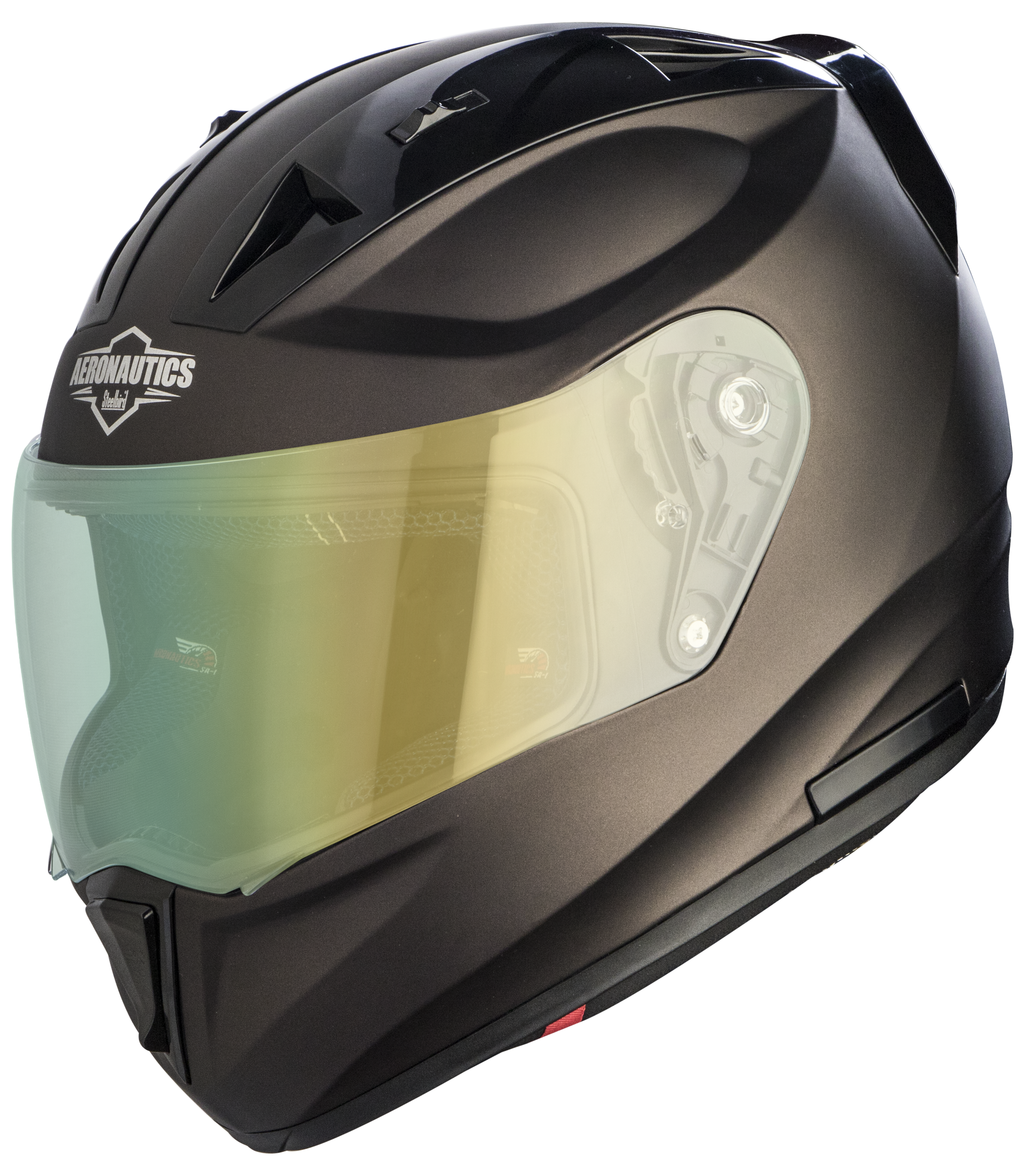 SA-1 Aeronautics Mat Royal Brown(Fitted With Clear Visor Extra Green Night Vision Visor Free)